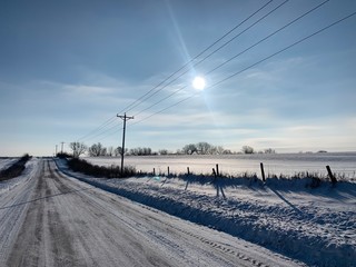 Country Road snow 