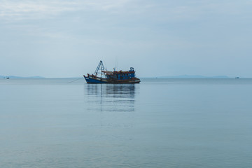 boat in sea in Phu Quoc