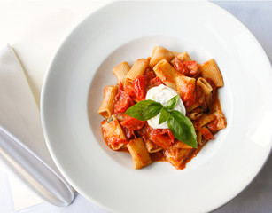 Pasta on a plate