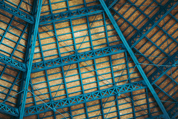 Halles couvertes avec structure métallique, Barcelone, Espagne
