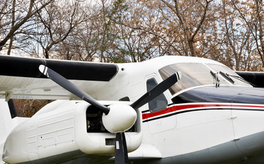 old airplane and flying