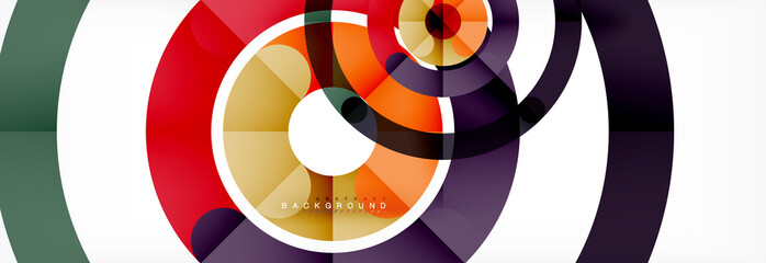 Line design circles abstract background