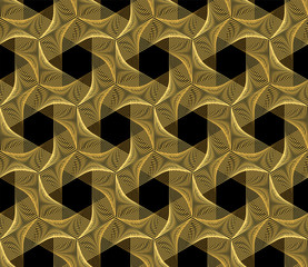 Guilloche vector seamless pattern. Color background with thin lines and optical blending effect