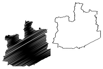 Phra Nakhon Si Ayutthaya Province (Kingdom of Thailand, Siam, Provinces of Thailand) map vector illustration, scribble sketch Phra Nakhon Si Ayutthaya map