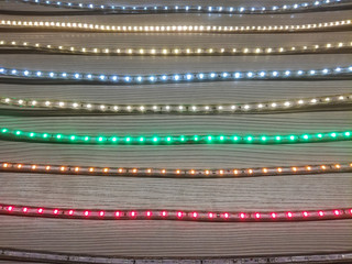 Led strip lighting samples different colors