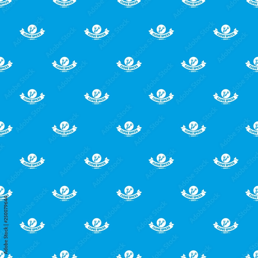 Poster clove spice pattern vector seamless blue repeat for any use