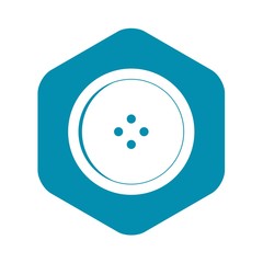 Round sewing button icon. Simple illustration of round sewing button vector icon for web