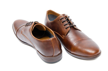 Brown shoes isolated on white background
