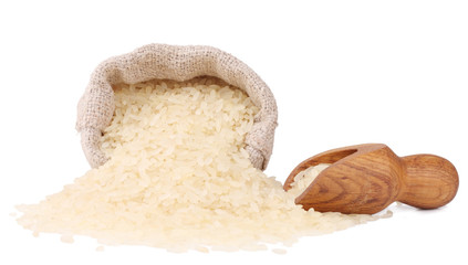 Rice isolated on white background.