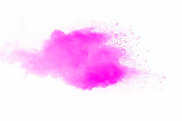 Abstract art powder pink on white background.