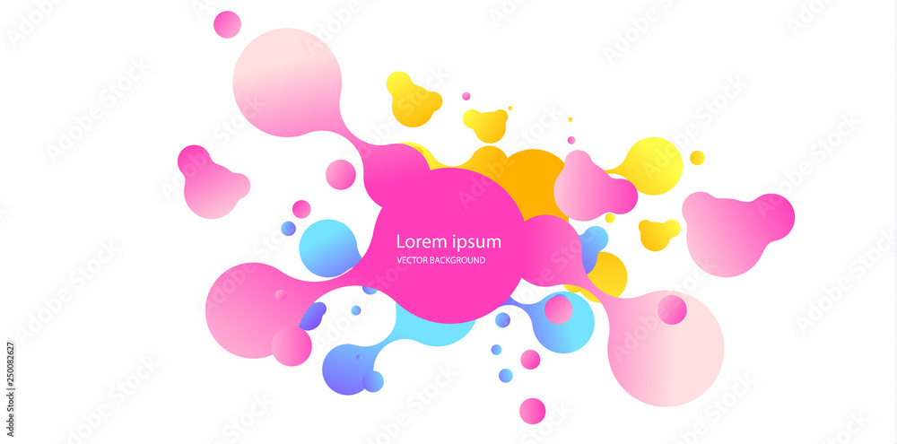 Poster abstract form of fluid. liquid design. liquid dynamic background for web sites, landing page or busi