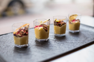 Delicious vanilla mousse