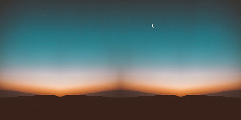 sunset in the desert