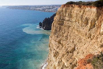 Cliffs in Portugal, Luz - Porto de Mos walk