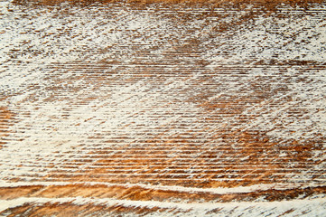 Close up of distressed, whitewashed wooden background
