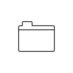 file folder outline icon. Signs and symbols can be used for web, logo, mobile app, UI, UX