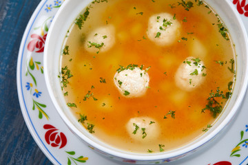 soup with meatballs