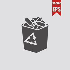 Trash can icon.Vector illustration.