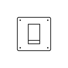 off on switch outline icon. Signs and symbols can be used for web, logo, mobile app, UI, UX