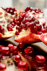 juicy red pomegranate berries