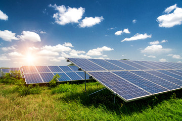 Solar panel, photovoltaic, alternative electricity source - concept of sustainable resources