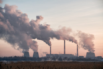 Thermal power station exhaust steam