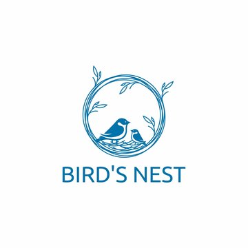 Bird Nest Logo Vector