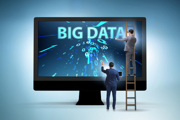 Big data concept with data mining analyst