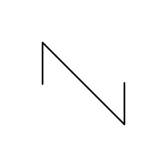 music saw tooth wave outline icon. Signs and symbols can be used for web, logo, mobile app, UI, UX