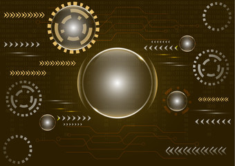 Obraz premium Abstract futuristic technology style. Elegant bright colored background for business technical presentations. Geometric technology with a gear shape for website and engineering design solutions