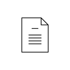 document file page outline icon. Signs and symbols can be used for web, logo, mobile app, UI, UX