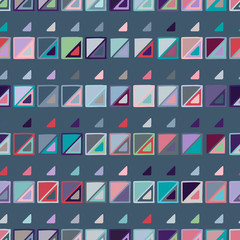 Fototapeta premium Seamless vector pattern. abstract geometrical background with hand drawn decorative tribal elements. Print with ethnic, folk, traditional motifs. Graphic geometric illustration for wrapping, wallpaper