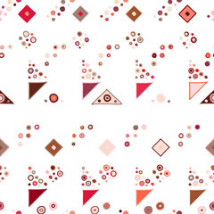 Seamless vector pattern. abstract geometrical background with hand drawn decorative tribal elements. Print with ethnic, folk, traditional motifs. Graphic geometric illustration for wrapping, wallpaper