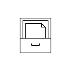 archive cabinet document outline icon. Signs and symbols can be used for web, logo, mobile app, UI, UX
