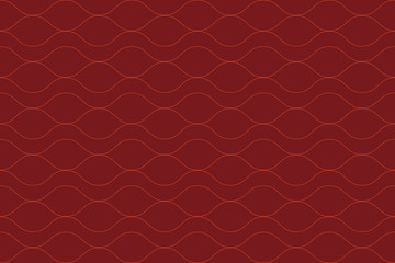 Seamless, abstract background pattern made with curvy thin lines in water / wave abstraction. Decorative, elegant vector art in tones of red color.