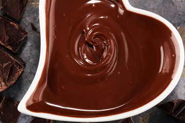 Melting chocolate / melted chocolate/ chocolate swirl and stack