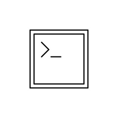 app code window outline icon. Signs and symbols can be used for web, logo, mobile app, UI, UX