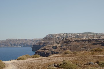 Amazing cliff in Santorini