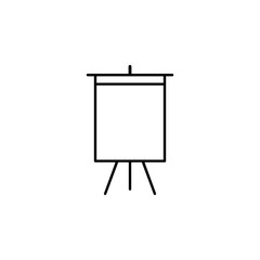 art board deck easel outline icon. Signs and symbols can be used for web, logo, mobile app, UI, UX