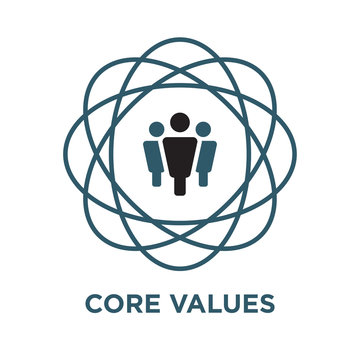 Core Values Outline / Line Icon Conveying Integrity / Purpose