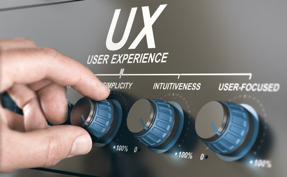 UX, User Experience, Web Or App Design Concept.