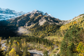 Panoramic view of the Pyrenees Mountains, Gavarnie, France