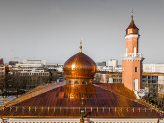 Aerial view of Minsk Mosque, Belarus