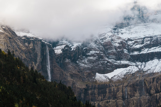 Waterfall, Grande Cascade de Gavarnie, Pyrenees, France