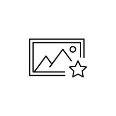 album favorite picture outline icon. Signs and symbols can be used for web, logo, mobile app, UI, UX