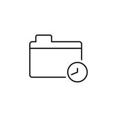date file time folder outline icon. Signs and symbols can be used for web, logo, mobile app, UI, UX