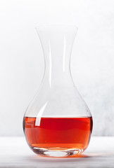Rose wine in decanter