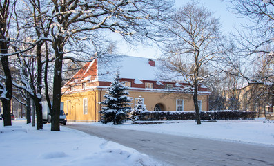 house in winter tallinn estonia