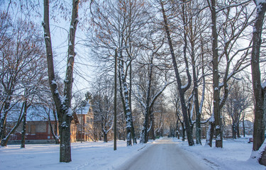 house in winter tallinn estonia