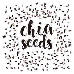 Chia seeds. Vector image. Superfood 